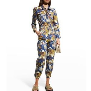 NWT $425 MOTHER The Puffy Wrapper Jumpsuit in BUNCHA BLOOMS!